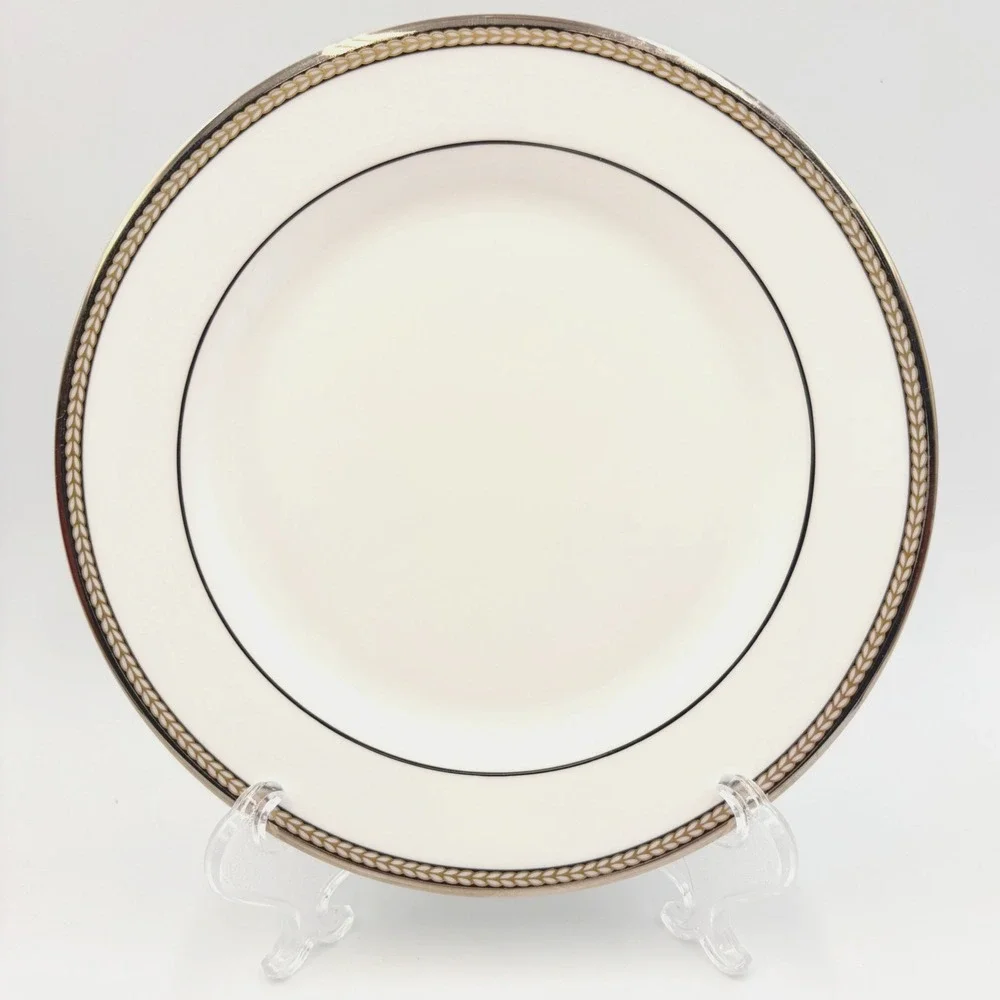 Kate Spade Lenox Sonora Knot Bread Butter Plates Set 4 USA Discontinued 6 3/8